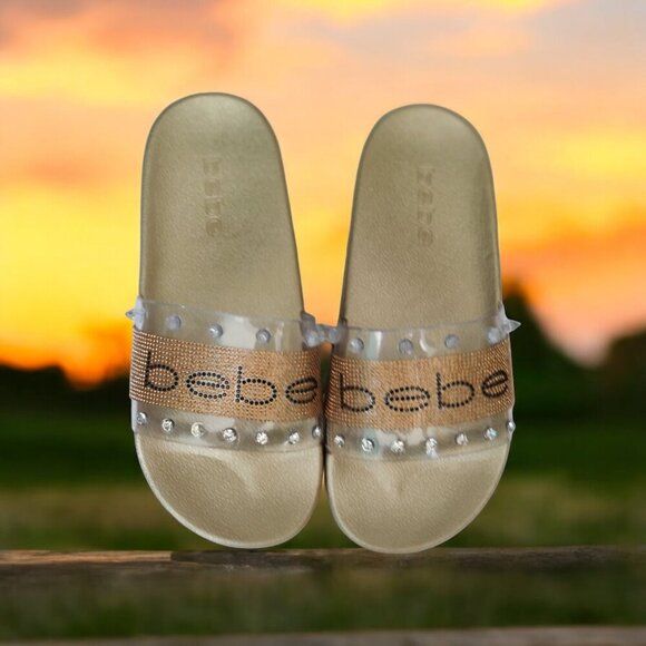 NEW - BEBE Sanilah Champagne Sandals - SZ 9 - Picture 1 of 6